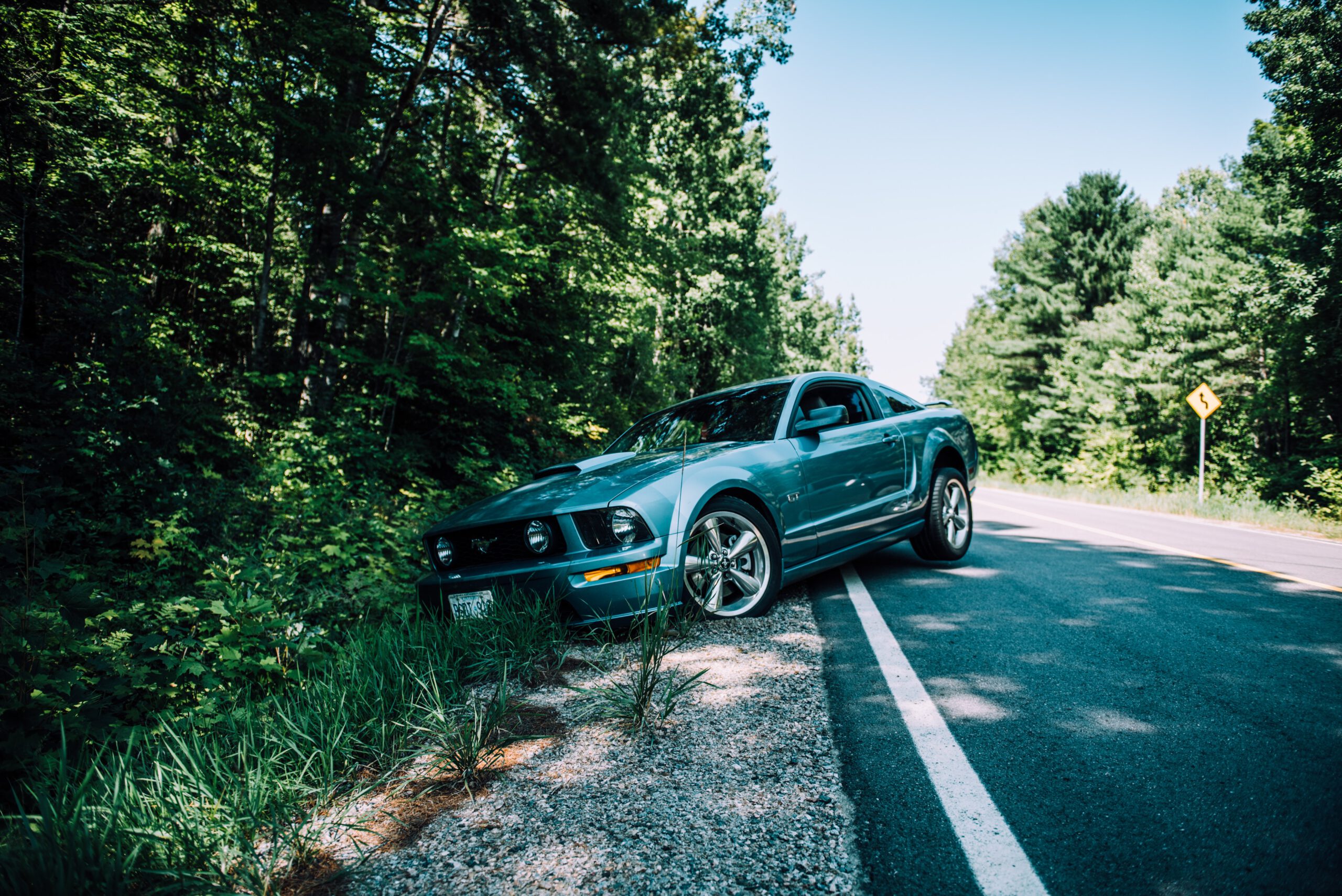 Disabled Ford Mustang